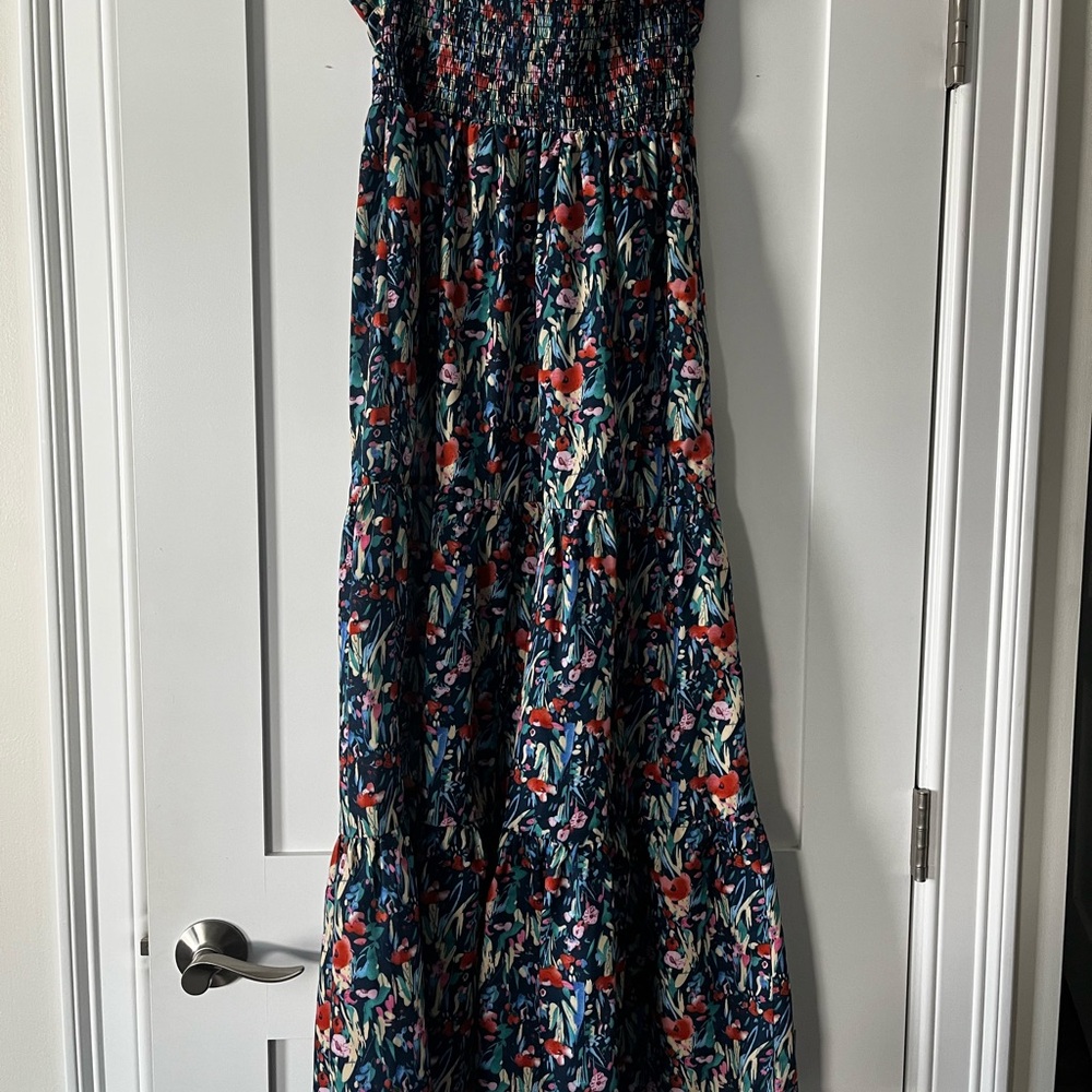 Vici Hidden Paradise Floral Maxi Dress Strapless Boho Summer Small - Picture 5 of 6